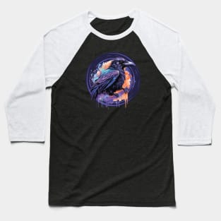 Unleash Your Inner Raven: Dark and Majestic Baseball T-Shirt